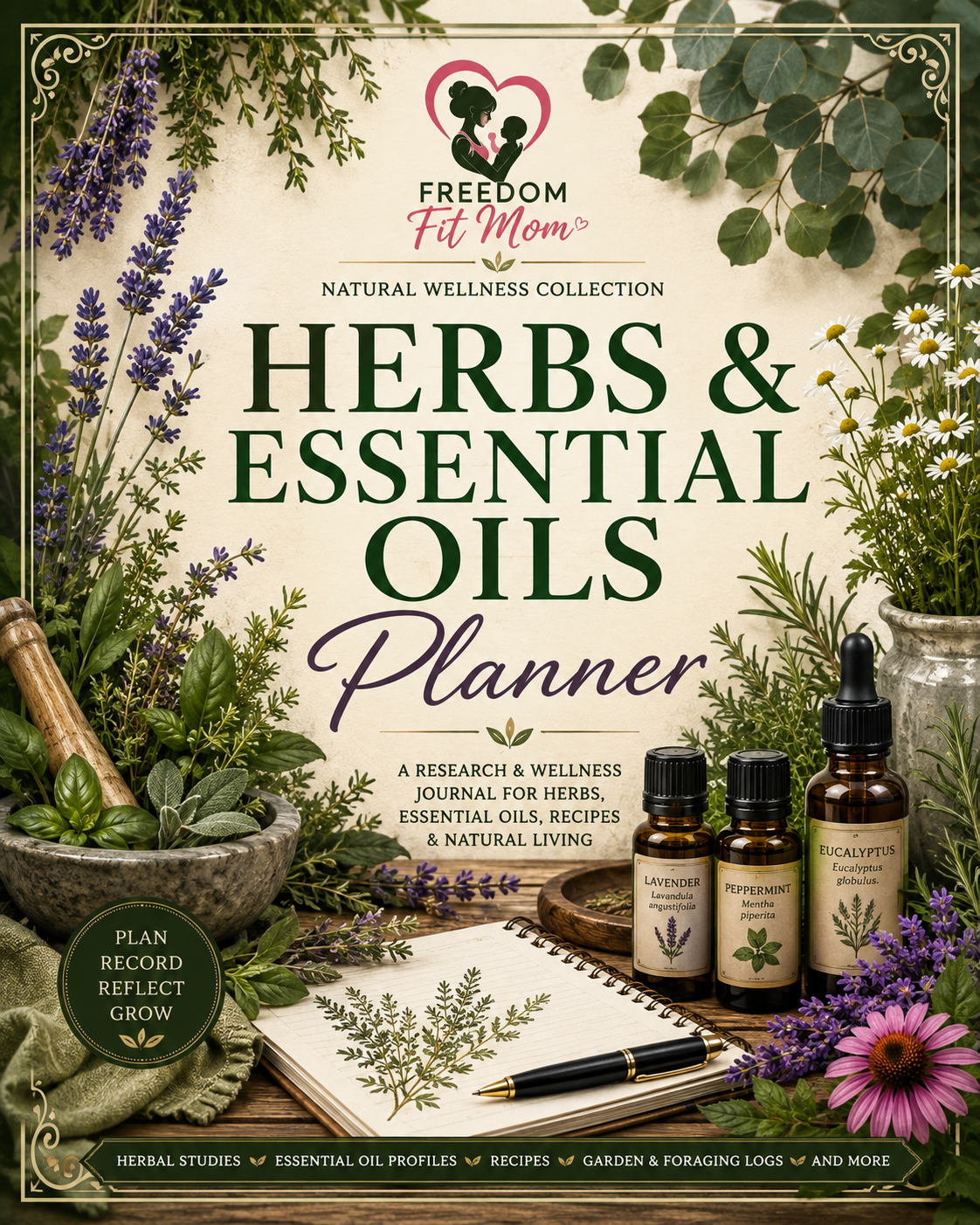 Herbs & Essential Oils Planner/ Freedom Fit Mom Collection